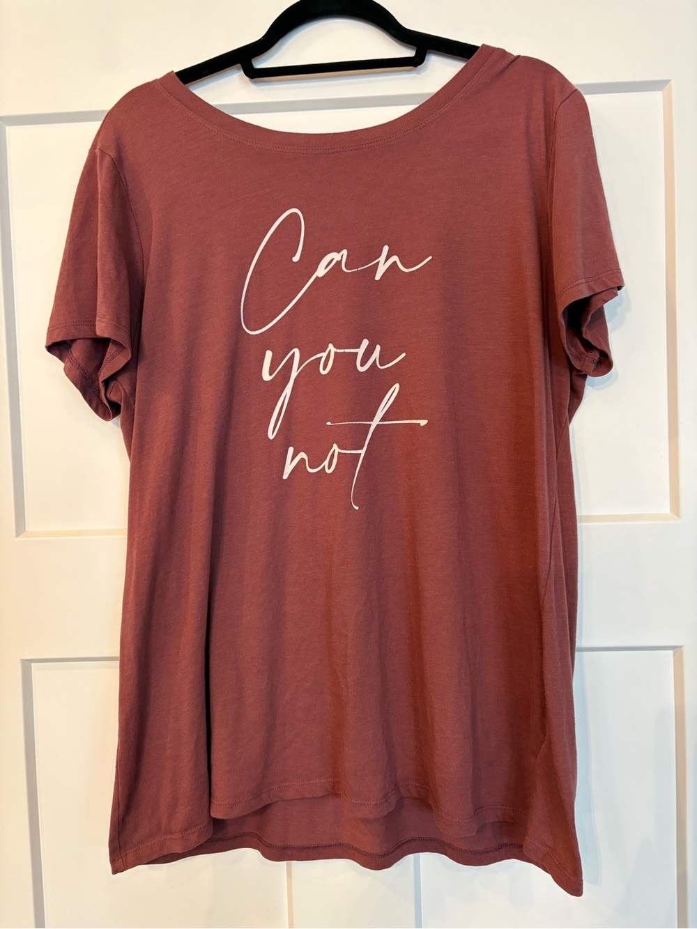 torrid Dusty Rose Script Tee - "Can You Not"